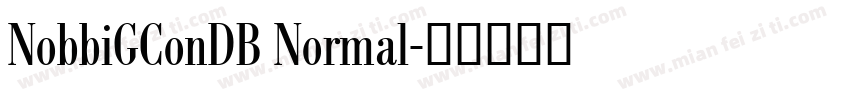 NobbiGConDB Normal字体转换